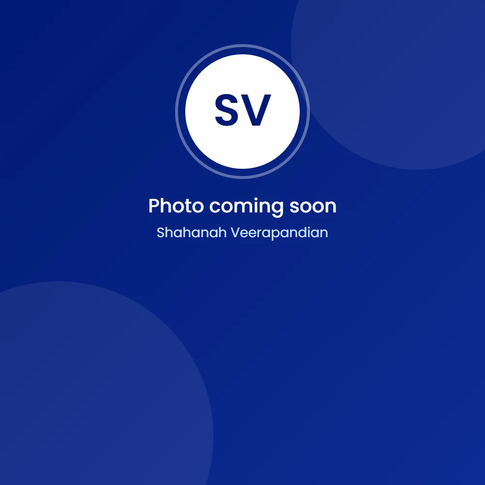 Photo of Shahanah Veerapandian coming soon